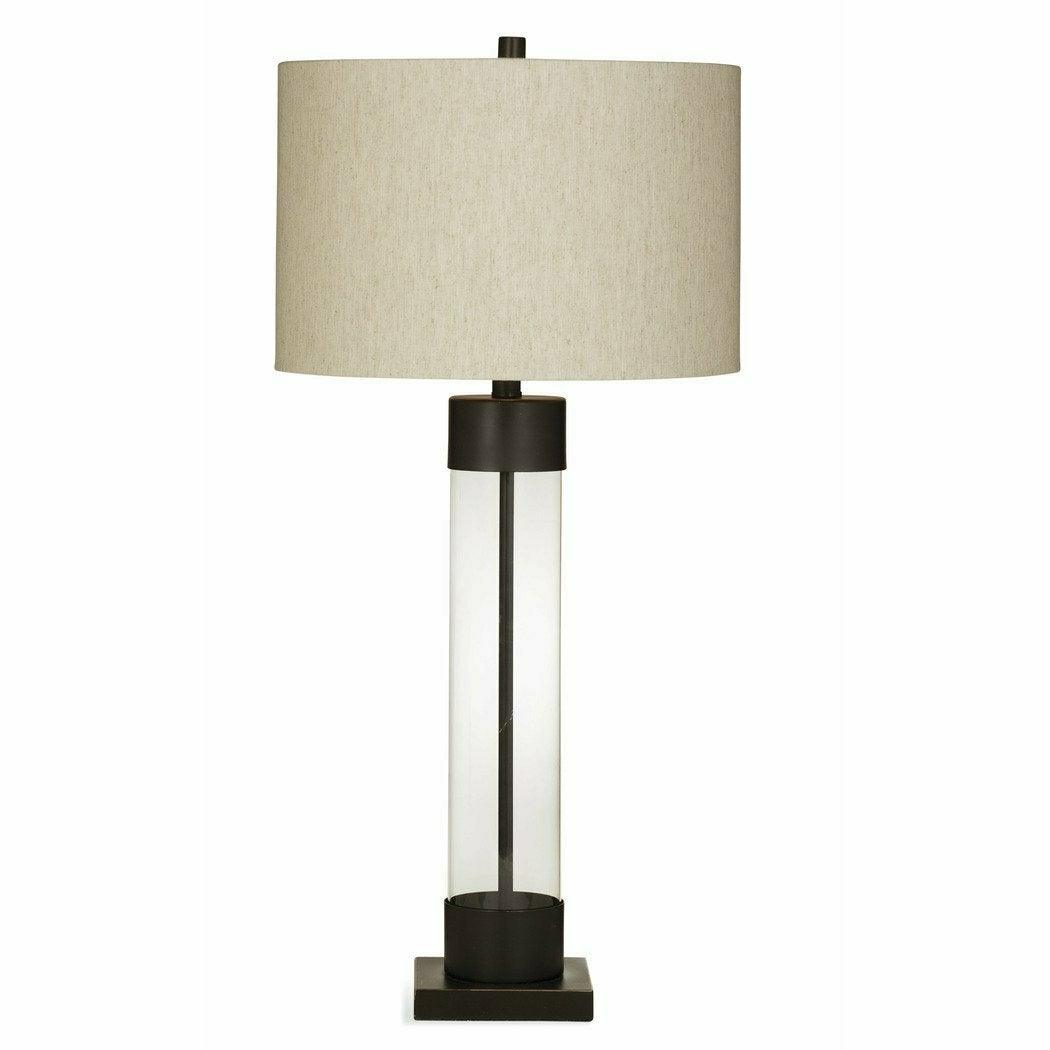 Brannan 33" Tall Glass Gold Table Lamp Table Lamps Sideboards and Thangs By Bassett Mirror