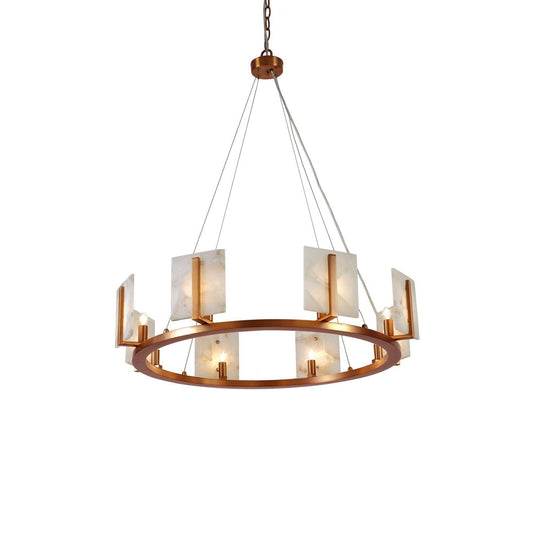 Jamie Young Brass Alabaster Halo Chandelier