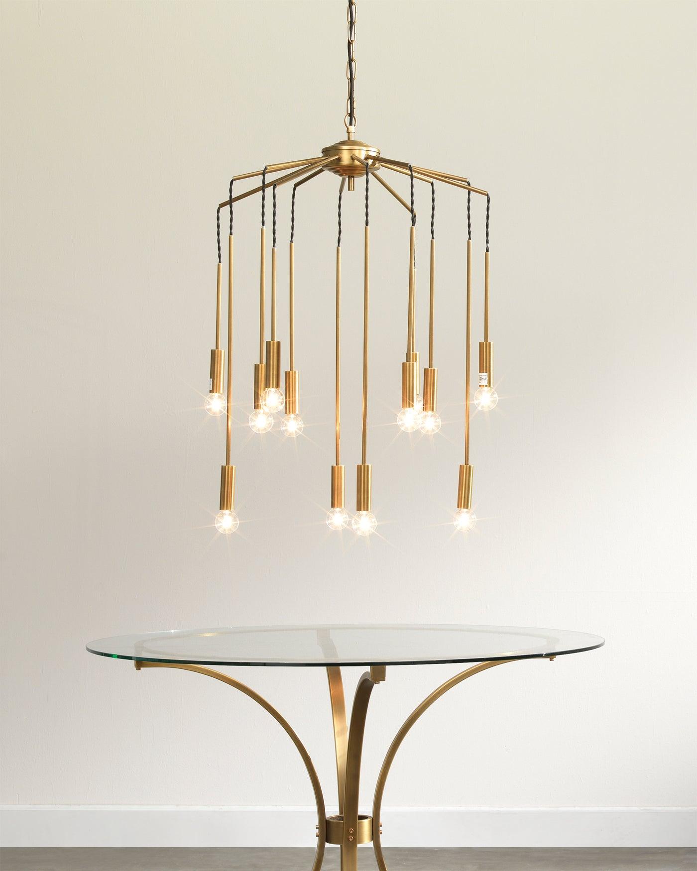 Brass Aluminum Cascade Pendant Pendants Sideboards and Things By Jamie Young