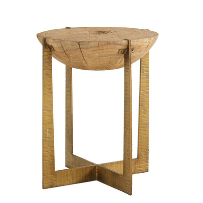 Brass Base Grain End Table-Side Tables-Furniture Classics-Sideboards and Things