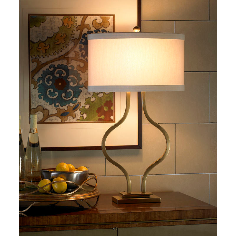 Wildwood Brass Bow Antiqued Brass Finish Table Lamp