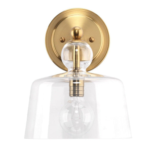 Brass & Clear Glass Hudson Wall Sconce Wall Sconces Sideboards and Things By Jamie Young