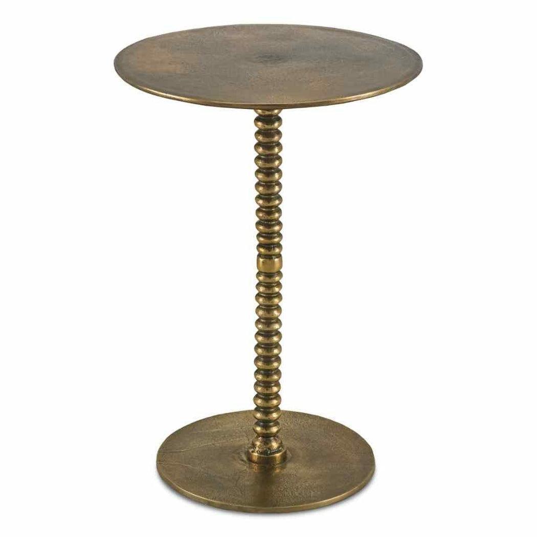 Brass Dasari Accent Table Side Tables Sideboards and Things By Currey & Co