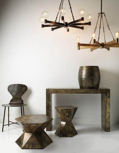 Brass Mid-Century Modern Manchester 8 Light Chandelier Chandeliers Sideboards and Things By Jamie Young