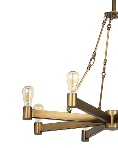 Brass Mid-Century Modern Manchester 8 Light Chandelier Chandeliers Sideboards and Things By Jamie Young