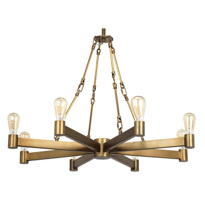 Brass Mid-Century Modern Manchester 8 Light Chandelier Chandeliers Sideboards and Things By Jamie Young