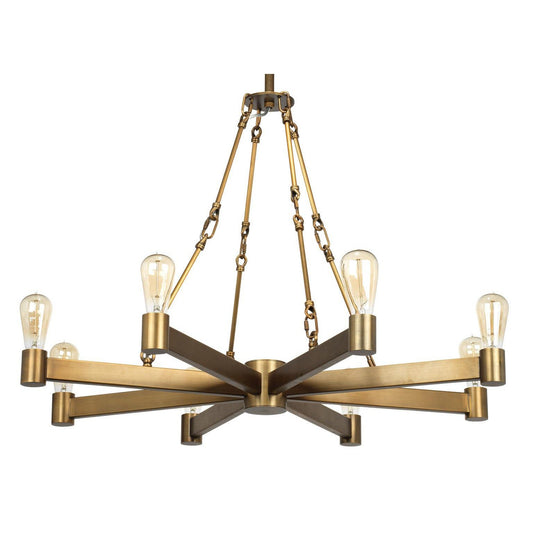 Jamie Young Brass Mid-Century Manchester 8 Light Chandelier