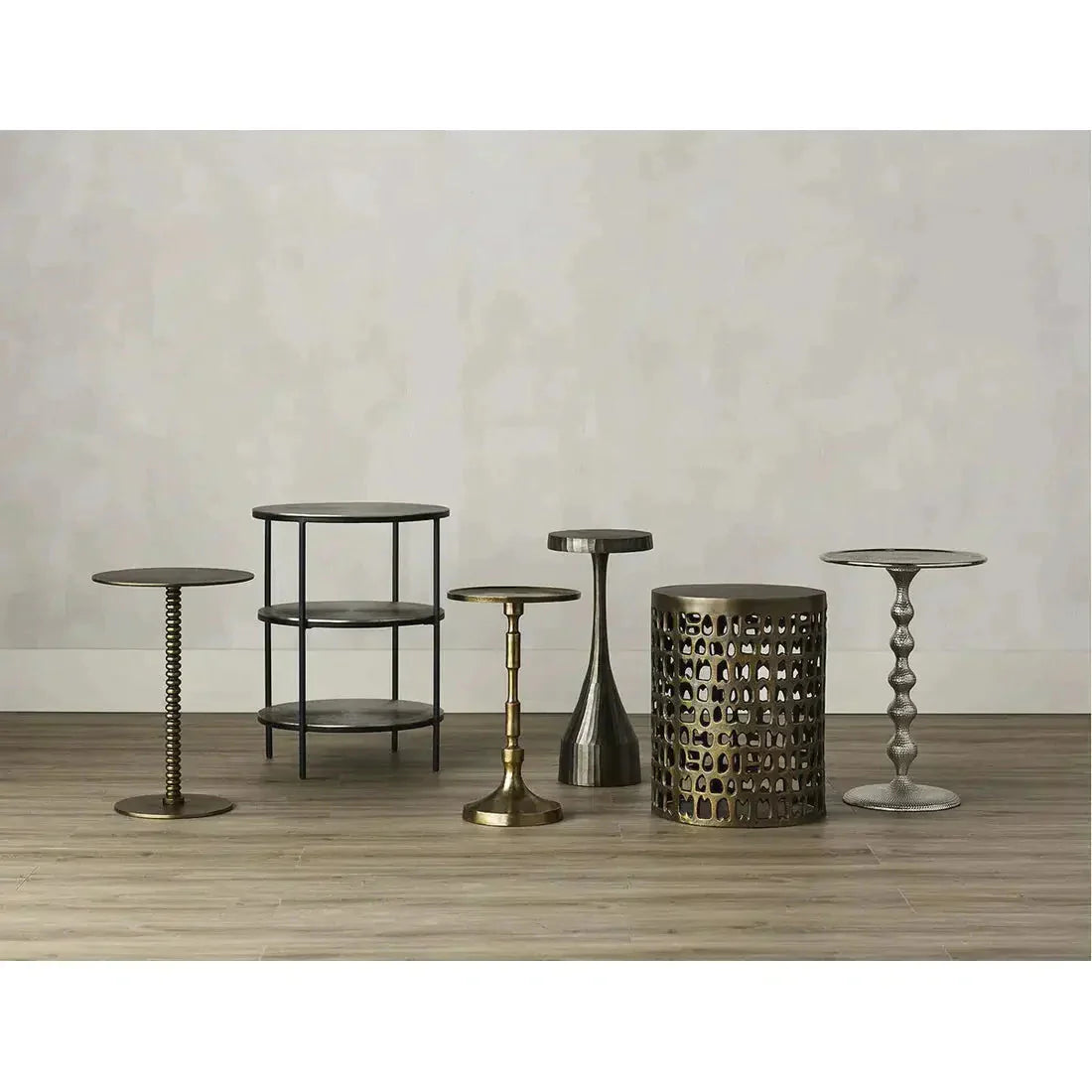 Brass Pascal Accent Table Side Tables Sideboards and Things By Currey & Co