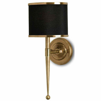 Brass Primo Black Brass Wall Sconce Wall Sconces Sideboards and Things By Currey & Co