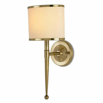 Brass Primo Cream Brass Wall Sconce Wall Sconces Sideboards and Things By Currey & Co