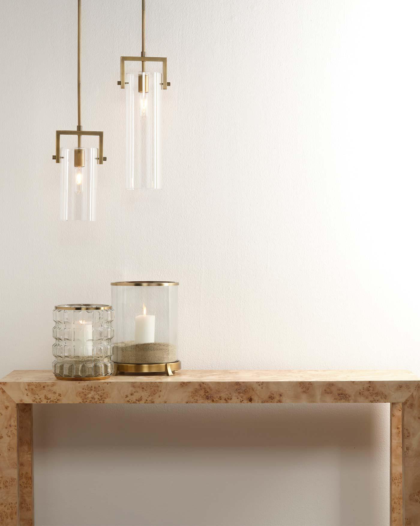 Brass and Glass Over Island Lighting Cambrai Pendant Small Pendants Sideboards and Things By Jamie Young