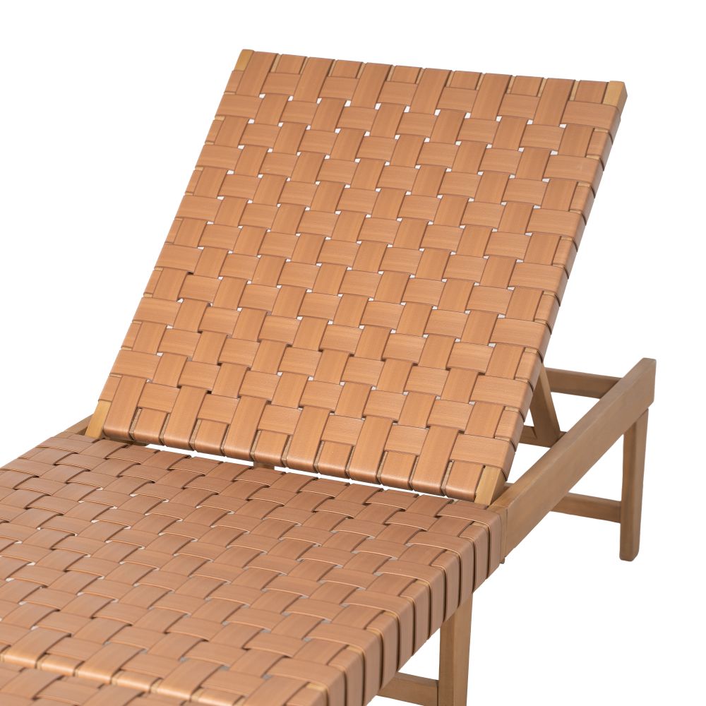 Zuo Modern Breath Rattan Weave Outdoor Chaise Lounge