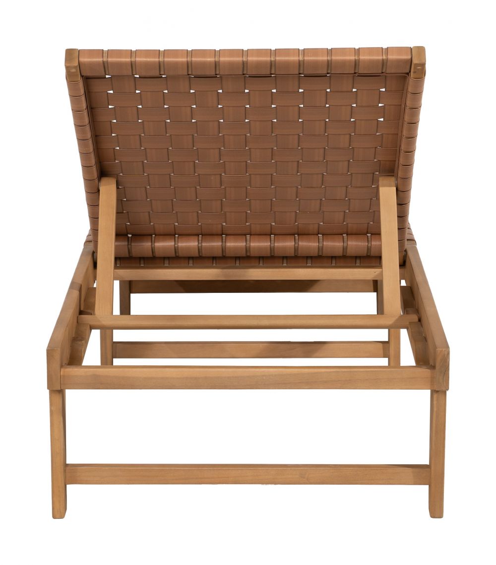 Zuo Modern Breath Rattan Weave Outdoor Chaise Lounge