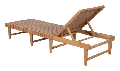 Zuo Modern Breath Rattan Weave Outdoor Chaise Lounge