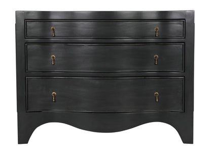 Brentford Wood Black Dresser-Dressers-Noir-Sideboards and Things