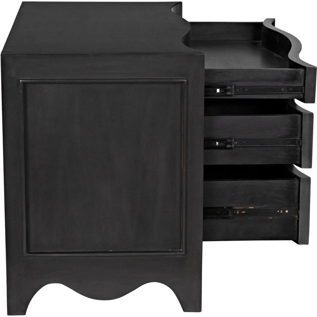 Noir Brentford Wood Black Dresser