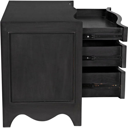 Noir Brentford Wood Black Dresser