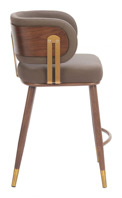 Zuo Modern Brew Faux Leather Counter Stool