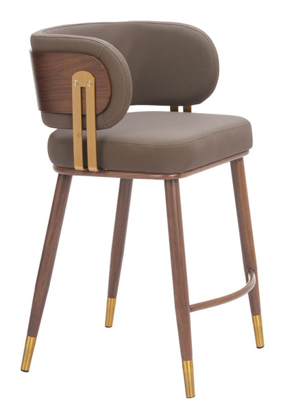 Zuo Modern Brew Faux Leather Counter Stool