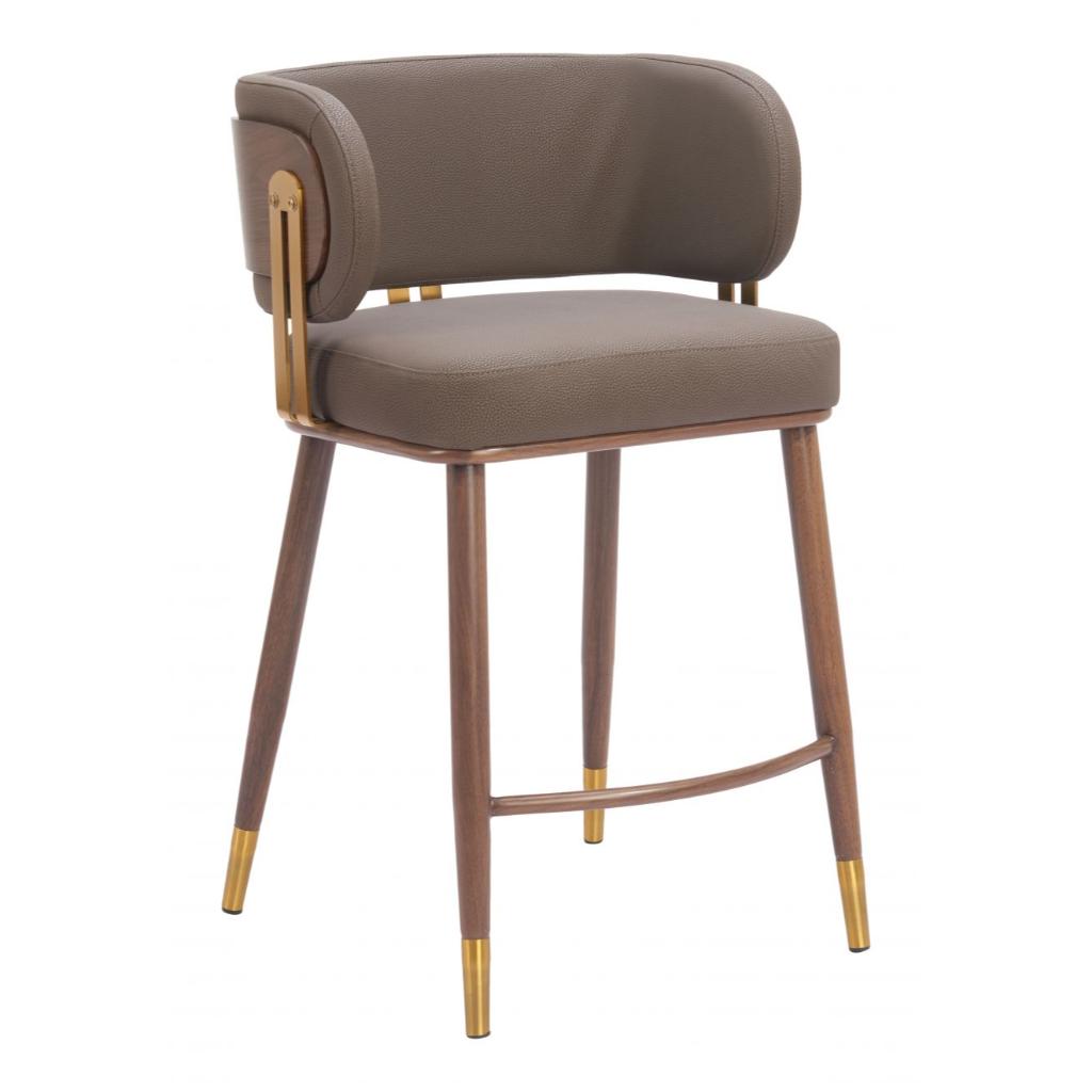 Zuo Modern Brew Faux Leather Counter Stool
