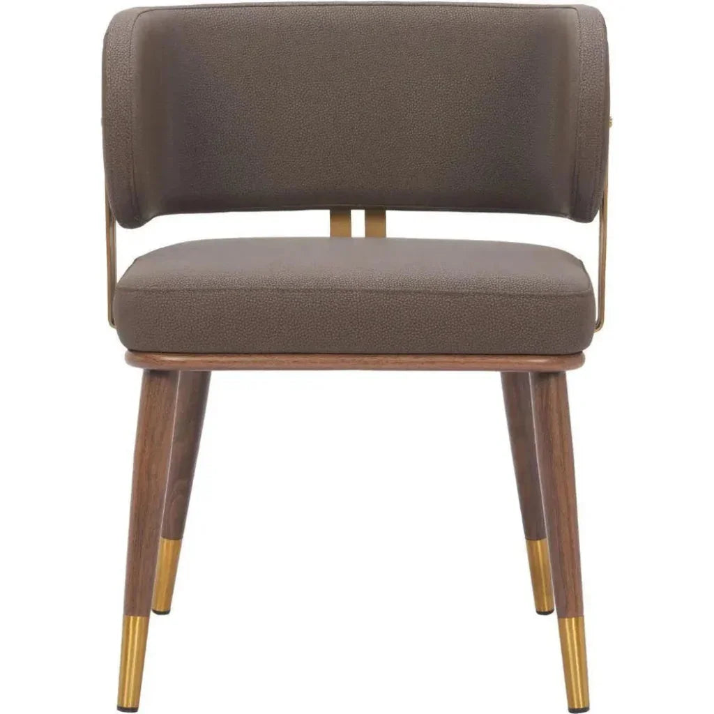 Brew Wood & Steel Brown Dining Chair 2PC - LOOMLAN - Zuo Modern - Dining Chairs