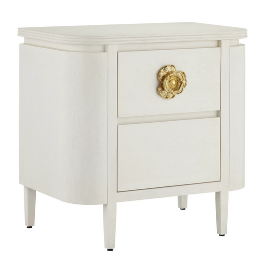 Briallen White Nightstand-Nightstands-Currey & Co-Sideboards and Things