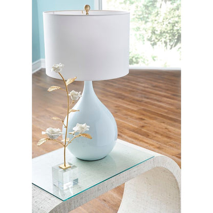 Chelsea House Bridgers Cloth Wrapped White Console Table
