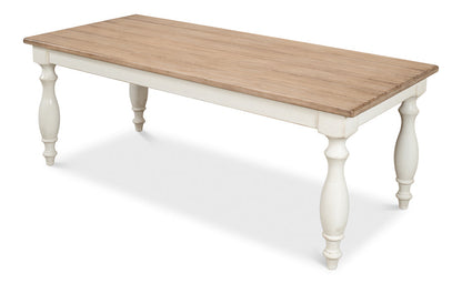 Brie Dining Table Seats 8 People-Dining Tables-Sarreid-LOOMLAN