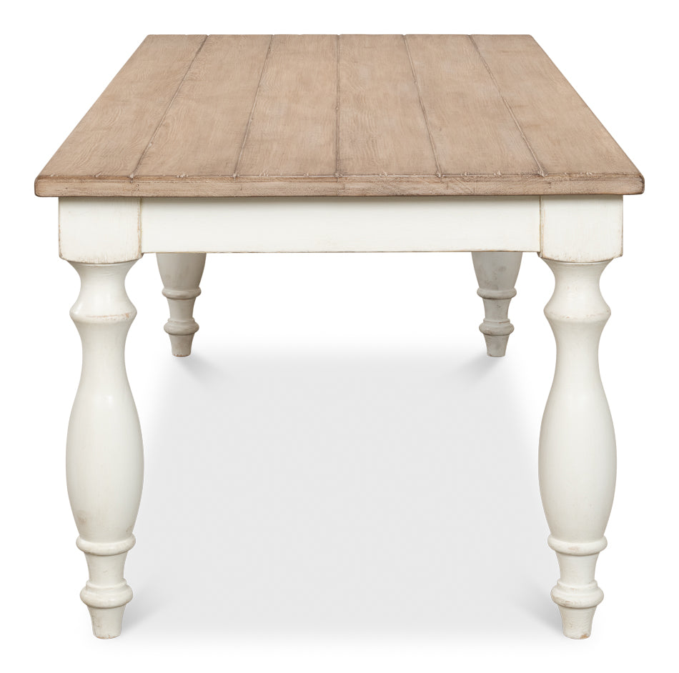 Brie Dining Table Seats 8 People-Dining Tables-Sarreid-LOOMLAN