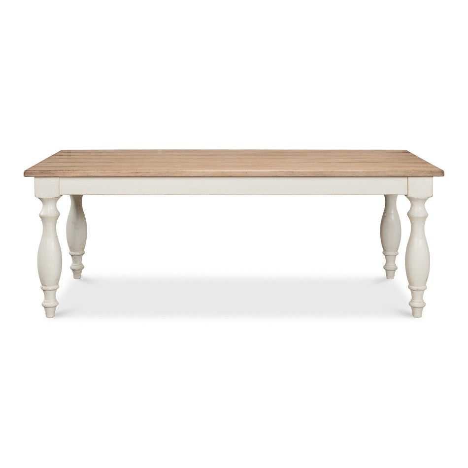 Brie Dining Table Seats 8 People-Dining Tables-Sarreid-LOOMLAN