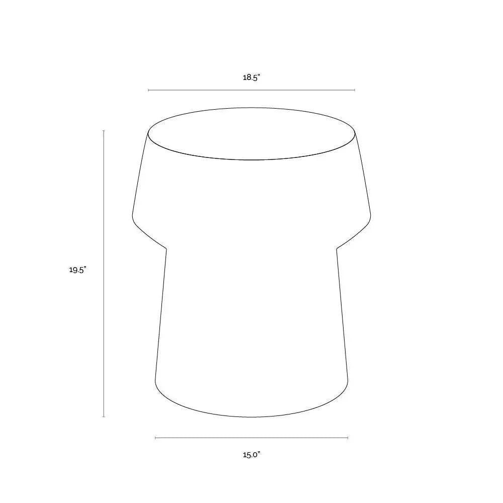 SUNPAN Brie Concrete Outdoor End Table