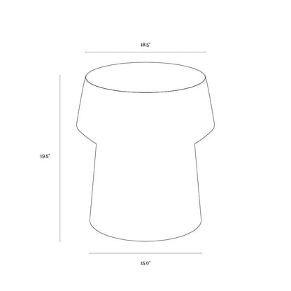 SUNPAN Brie Concrete Outdoor End Table