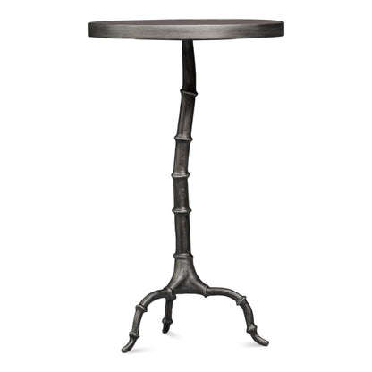 Sarreid Brightleaf Aluminum Base Round Side Table