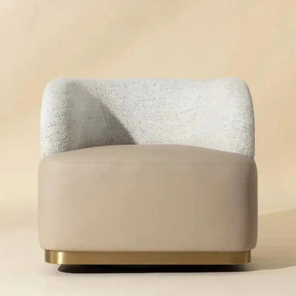 SUNPAN Brinda Leather Swivel Lounge Chair