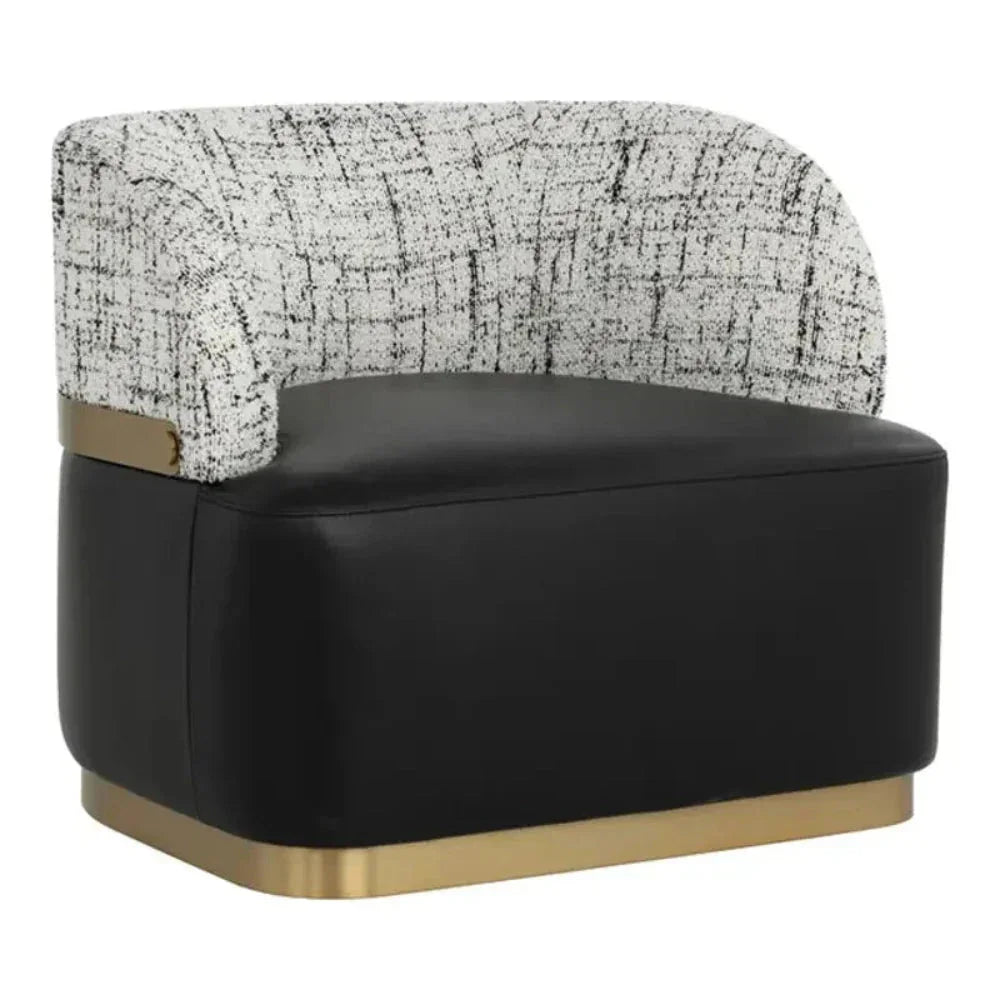SUNPAN Brinda Leather Swivel Lounge Chair