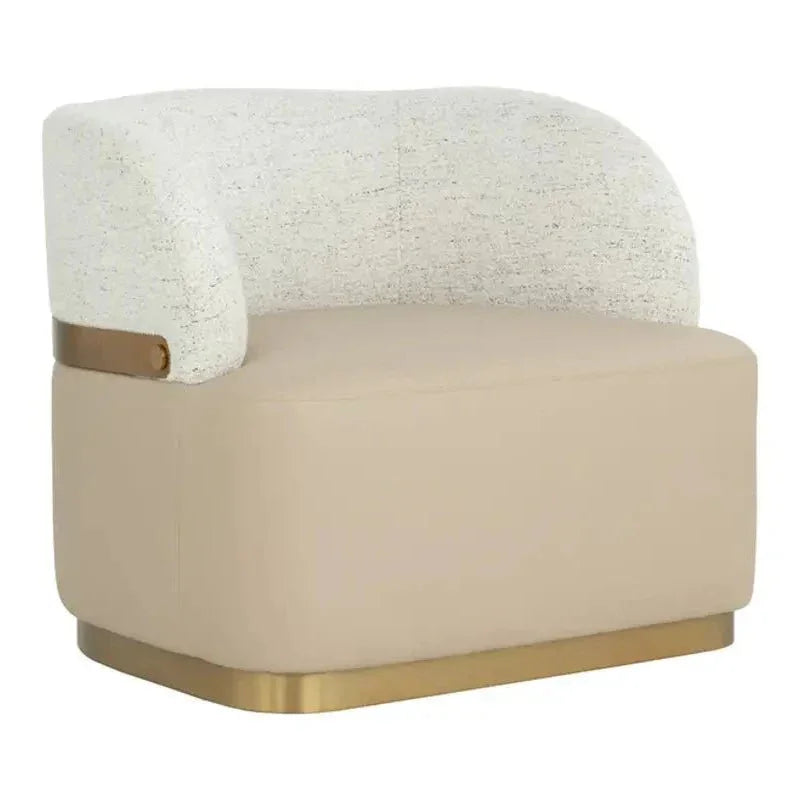 SUNPAN Brinda Leather Swivel Lounge Chair