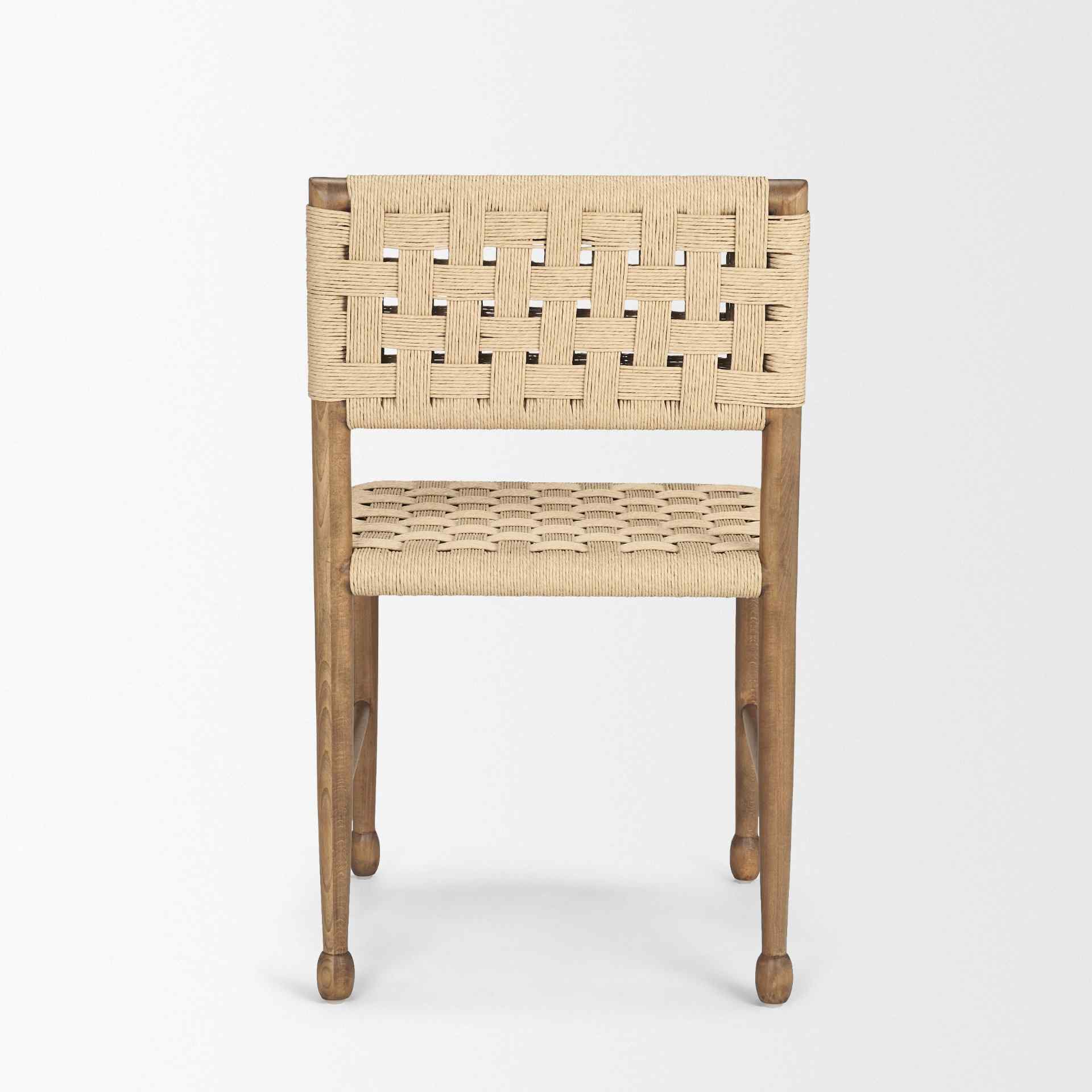 Mercana Brinley Woven Paper Rope Dining Chair 2PC