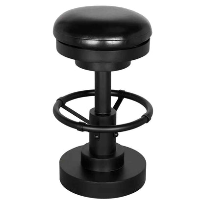 Brisbane Black Leather Swivel Counter Stool