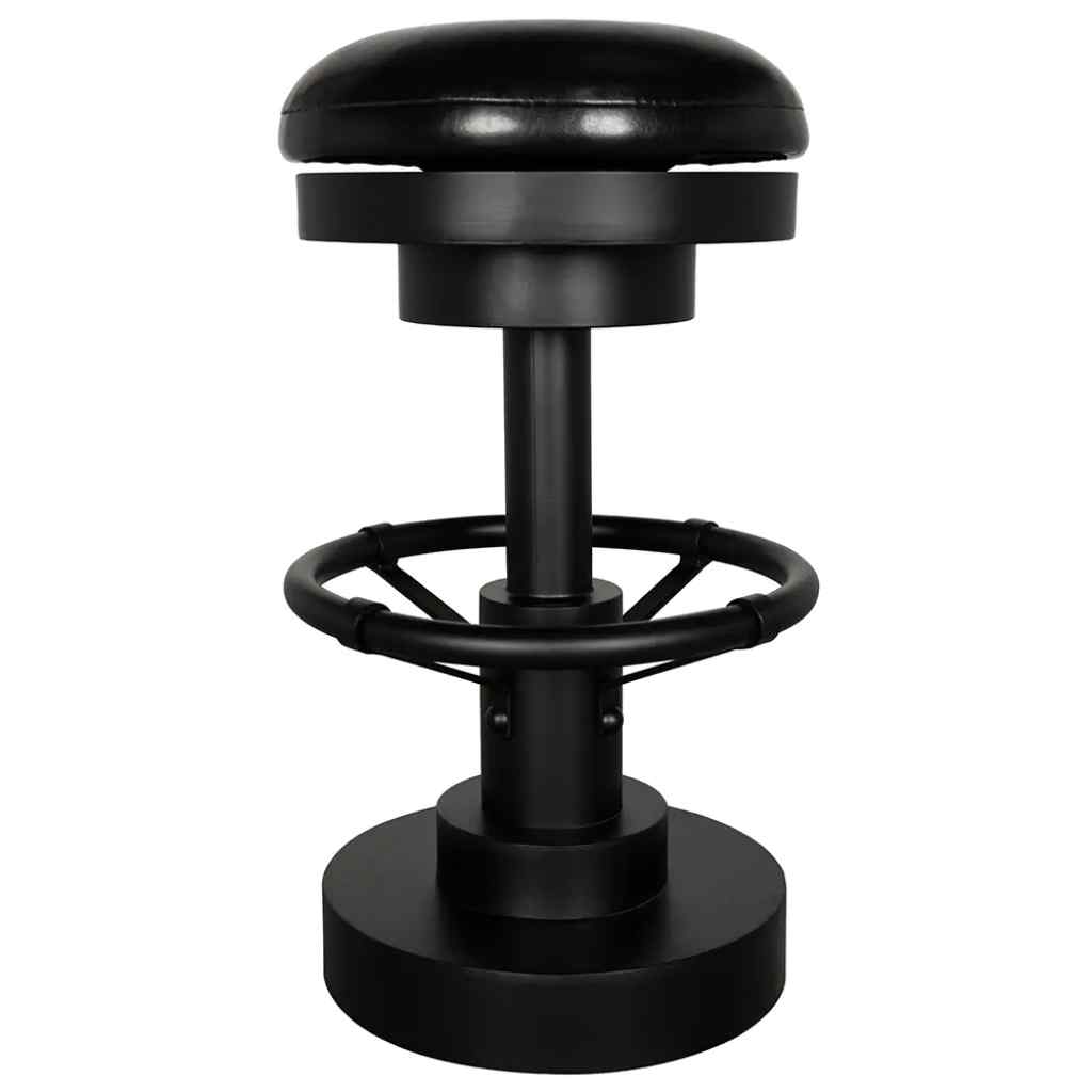 Brisbane Black Leather Swivel Counter Stool