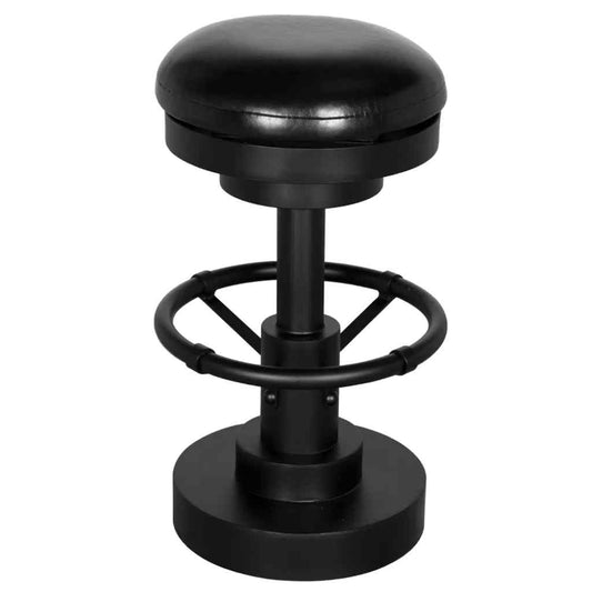 Brisbane Black Leather Swivel Counter Stool