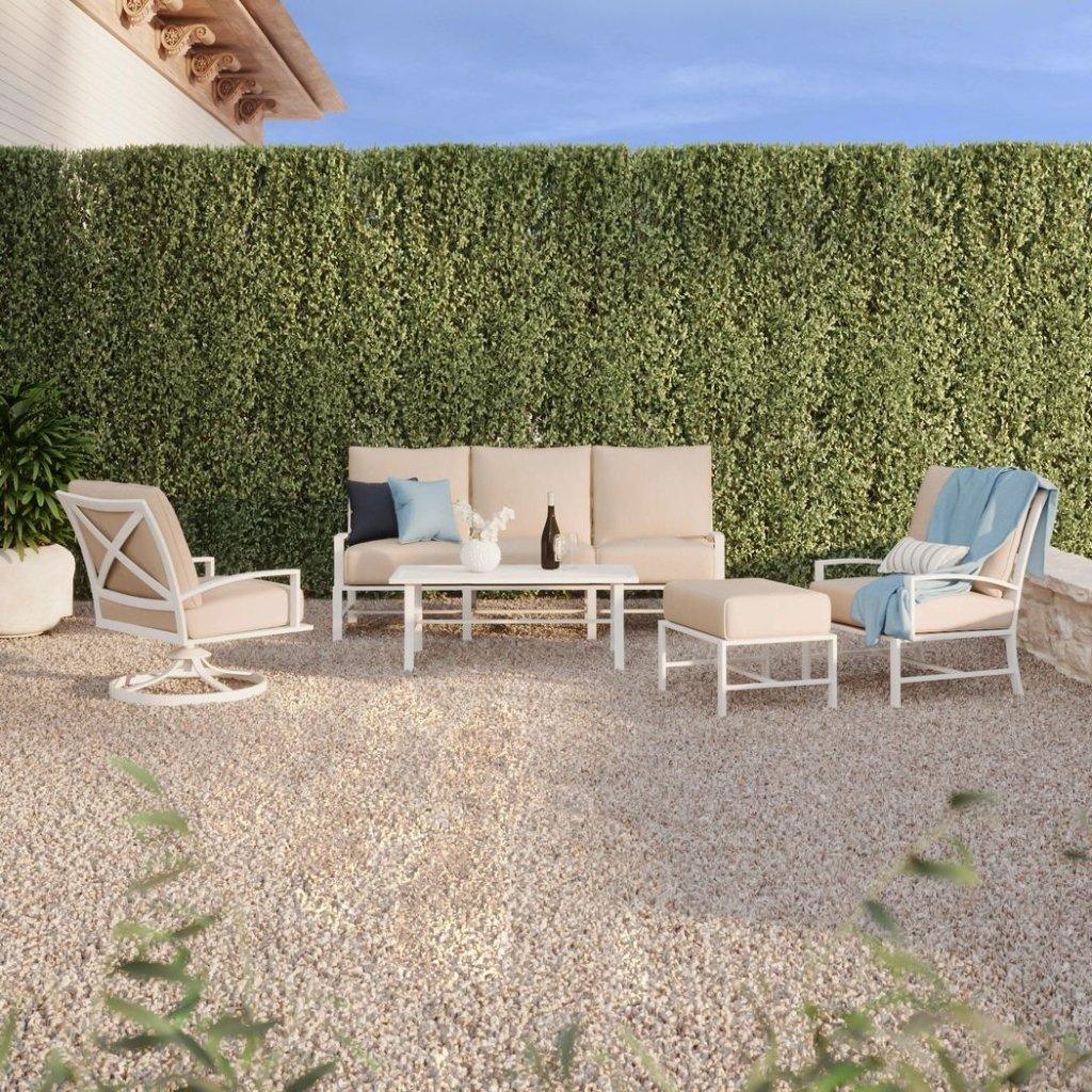Bristol Sunbrella Outdoor Ottoman -- view 2