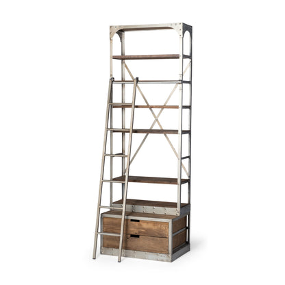 Brodie Four Shelves Wood Shelving Unit-Etageres-Mercana-LOOMLAN