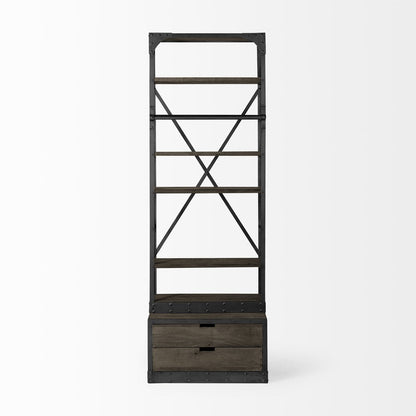 Mercana Brodie Metal Bracing Four Shelves Etegere