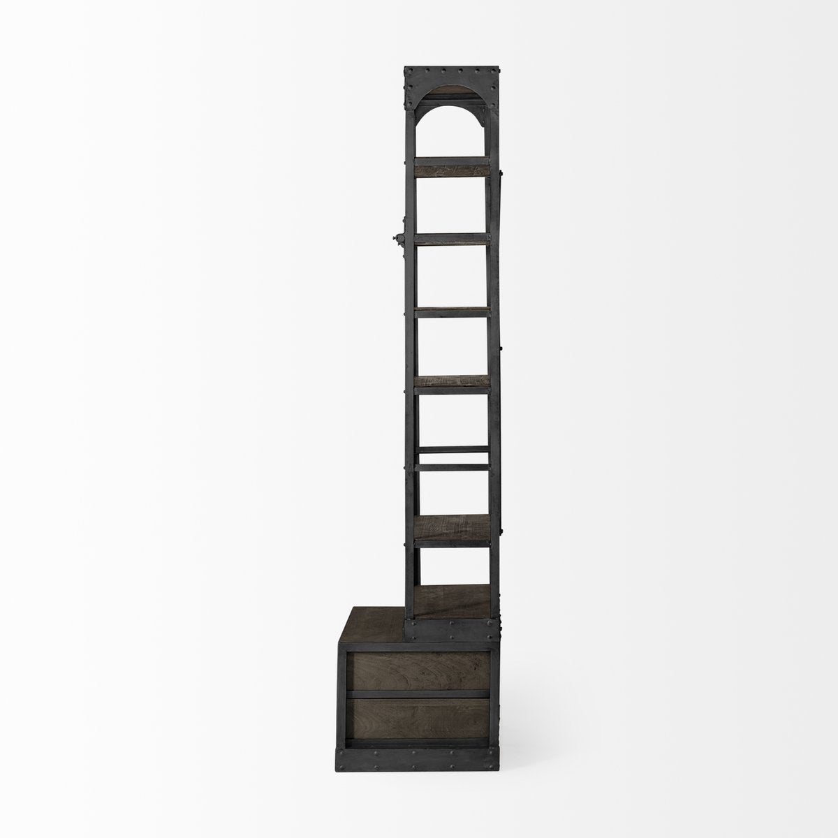 Mercana Brodie Metal Bracing Four Shelves Etegere