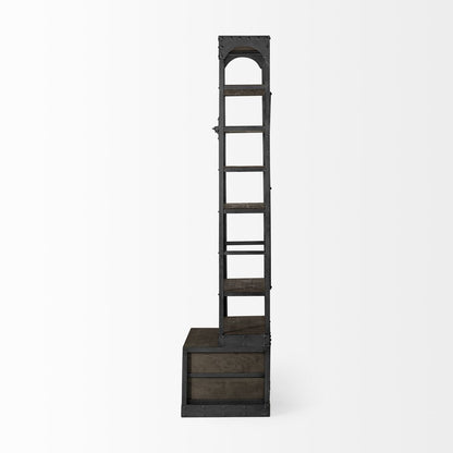 Mercana Brodie Metal Bracing Four Shelves Etegere