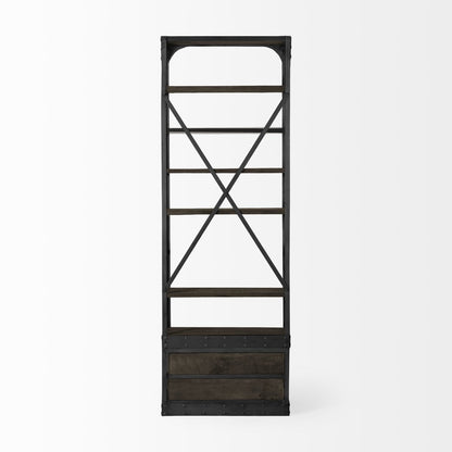 Mercana Brodie Metal Bracing Four Shelves Etegere