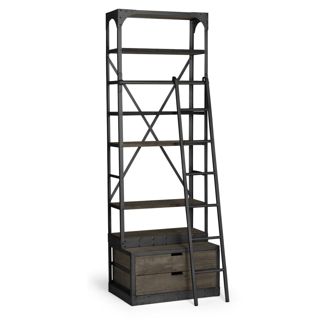 Mercana Brodie Metal Bracing Four Shelves Etegere