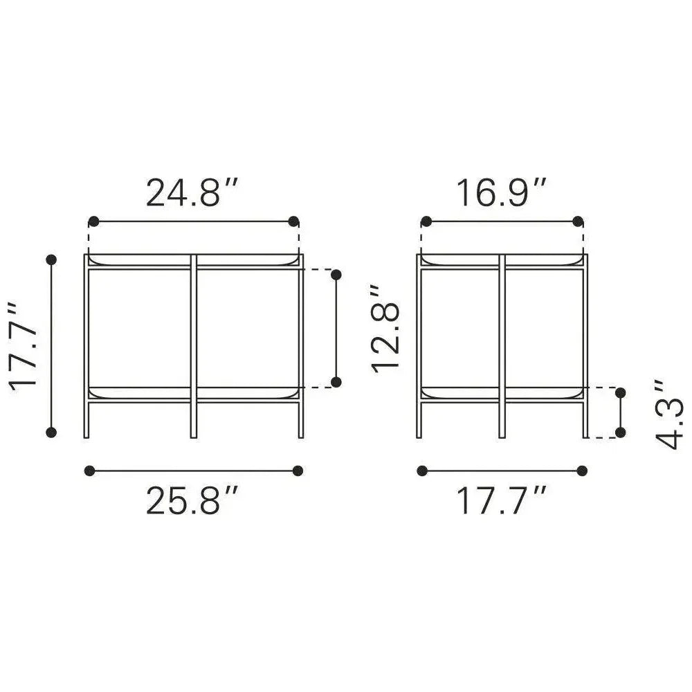 Bronson Coffee Table Bronze - LOOMLAN - Zuo Modern - Coffee Tables