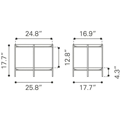 Bronson Coffee Table Bronze - LOOMLAN - Zuo Modern - Coffee Tables