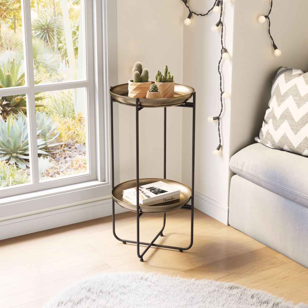 Zuo Modern Bronson Painted Steel Round Accent Table